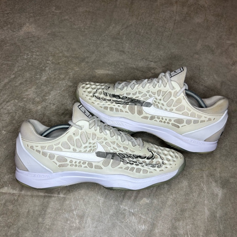Size 12- Nike Zoom Cage 3 White/Black Rafa Nadal 2019 Wimbledon RARE Mens Tennis